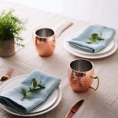 Stainless Steel Moscow Mule Cocktail Mug & Straw Set