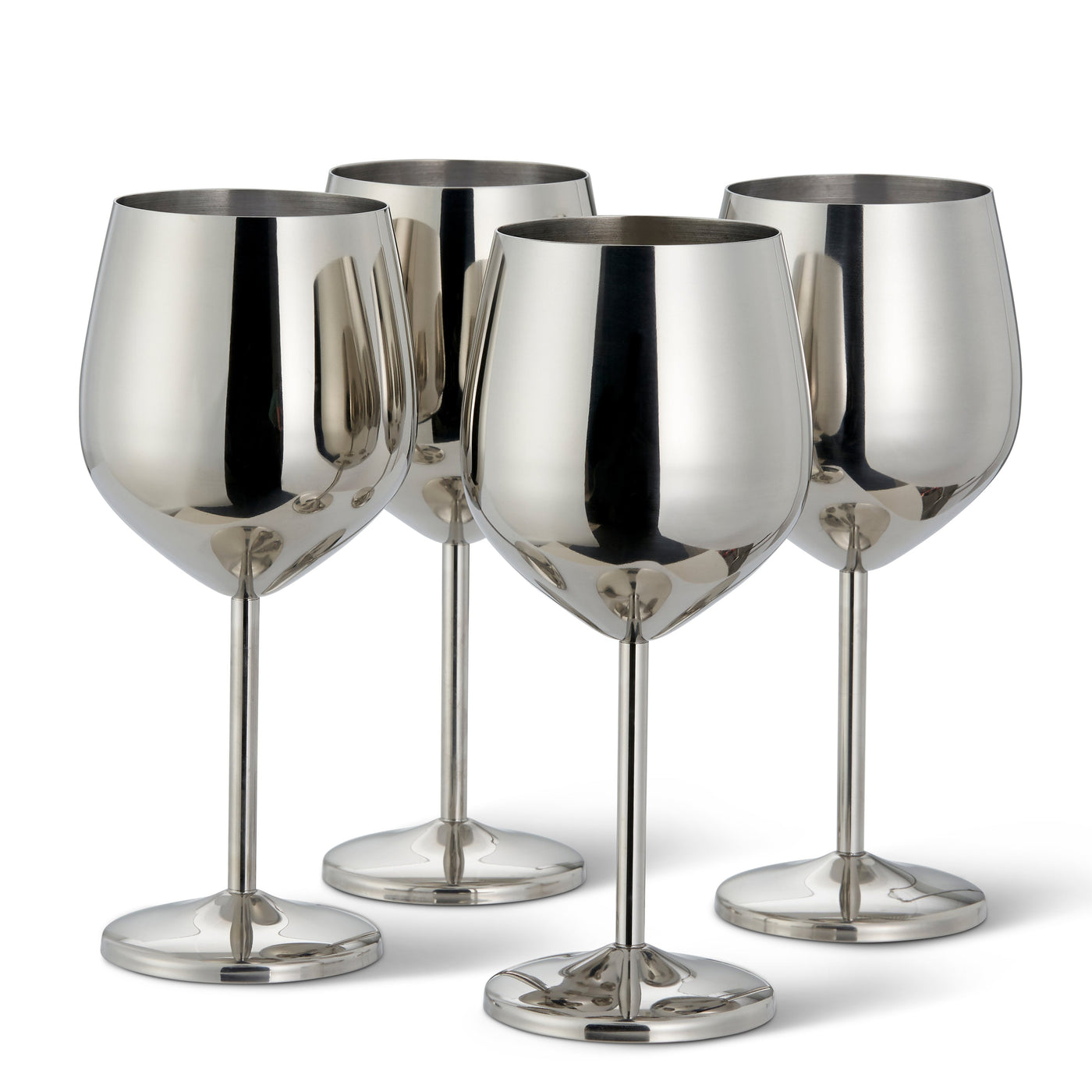 Stainless Steel Silver Wine Glasses